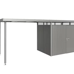 Castorama Auvent Taille L Biohort En Métal Coloris Gris Quartz Métallique Pour Abris De Jardin Série HighLine H2