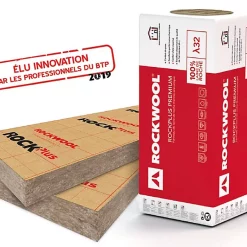 Castorama Panneau Laine De Roche Rockwool Rockplus Premium - 0,60 X 1,35m ép.101 Mm R. 3,15m²K/W (lot De 3 Panneaux)